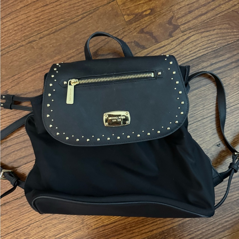 Michael Kors Black Studded Backpack